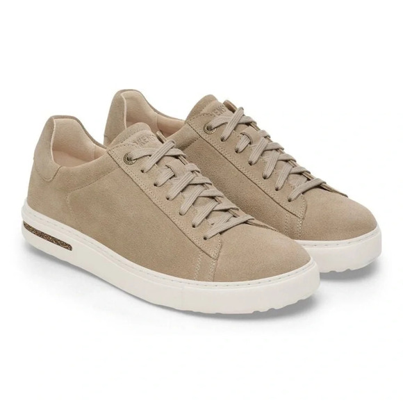 NWT Birkenstock Bend Low II Suede Leather Taupe Sneakers EU 41 Narrow L10/M8 - Picture 1 of 11
